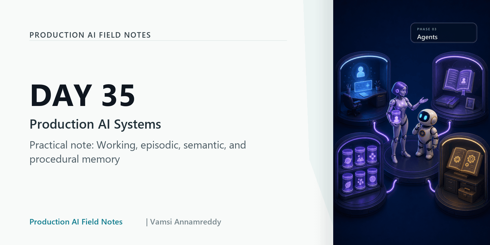Day 35: Why agent memory is not one database