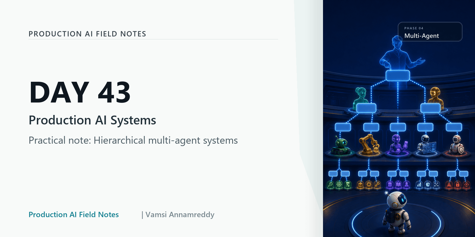 Day 43: When hierarchy helps multi-agent work scale