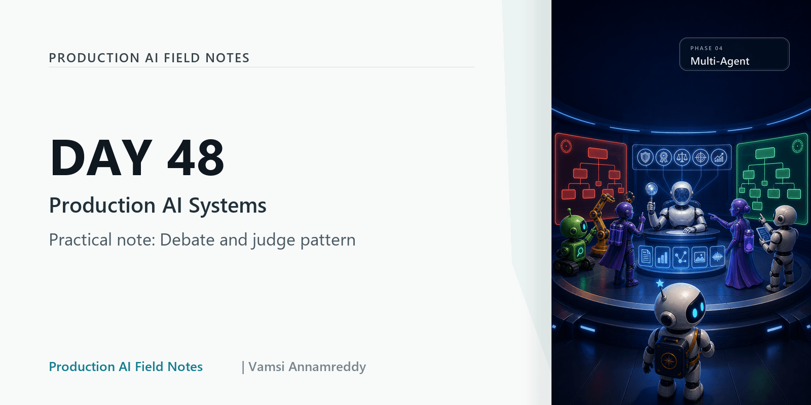 Day 48: Why AI debate needs a reliable judge