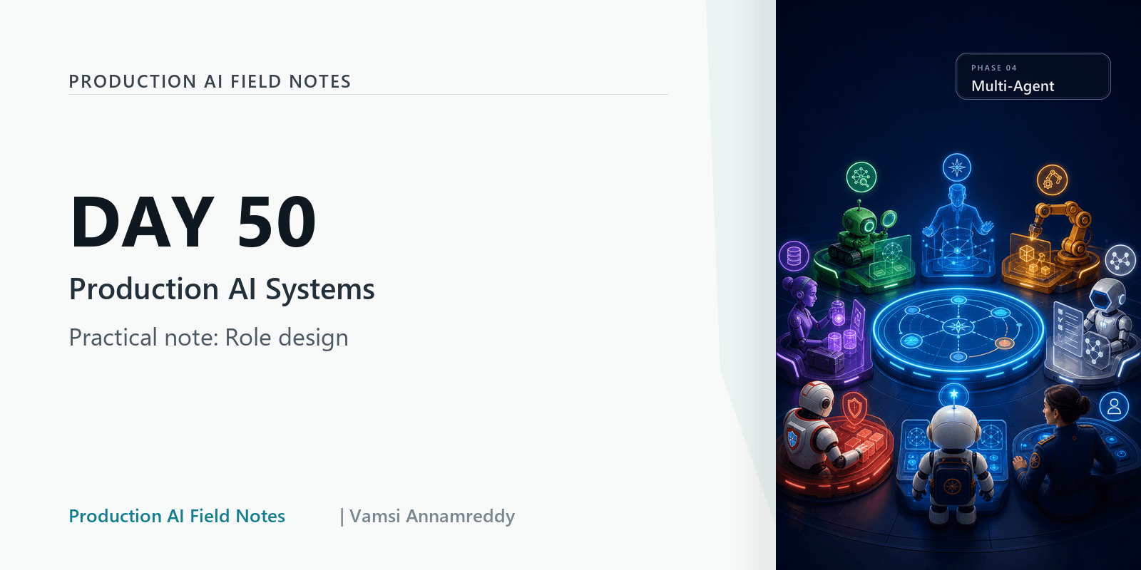 Day 50: Why role design matters more than agent count