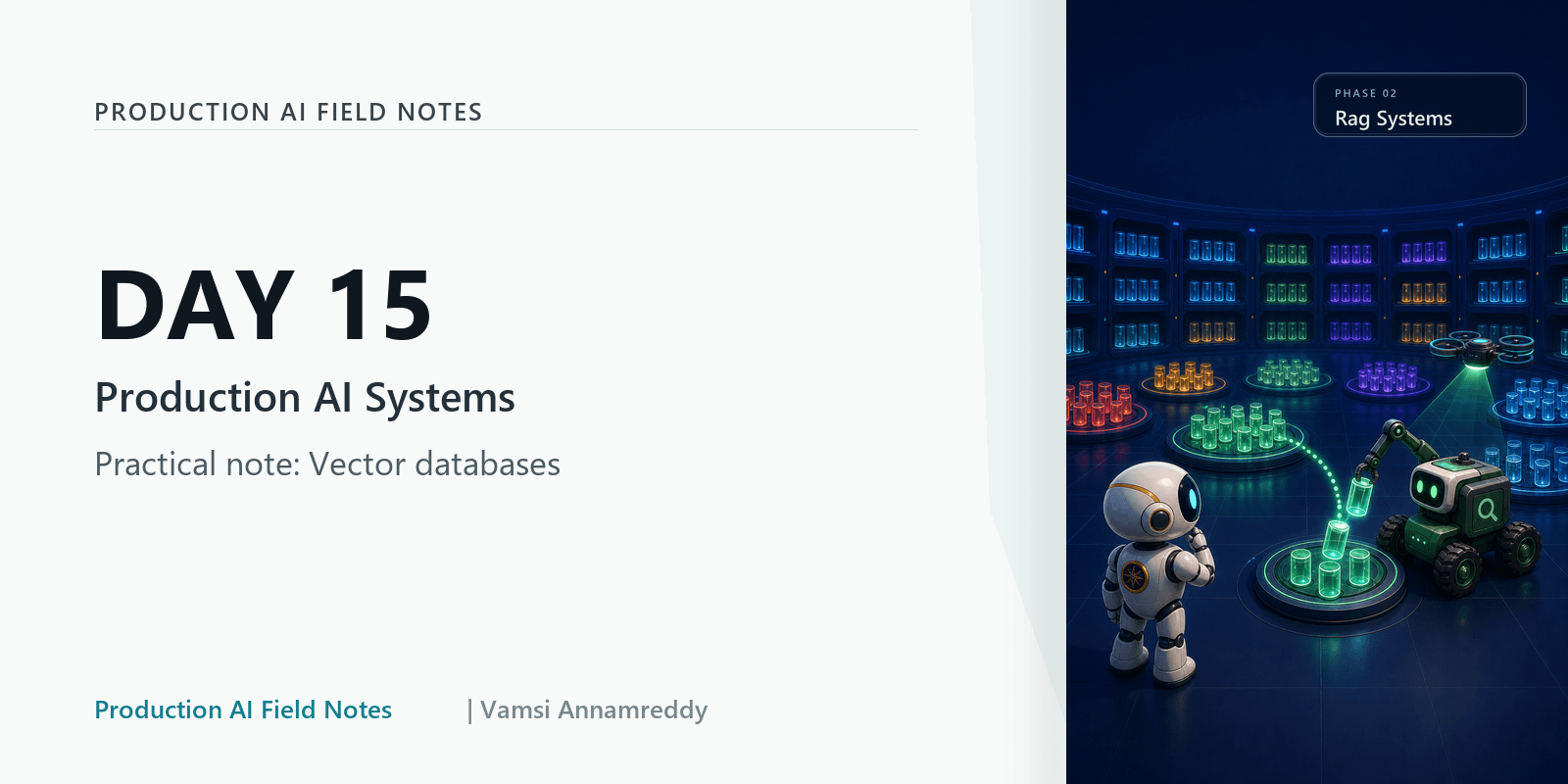 Day 15: Why vector stores are infrastructure, not magic memory