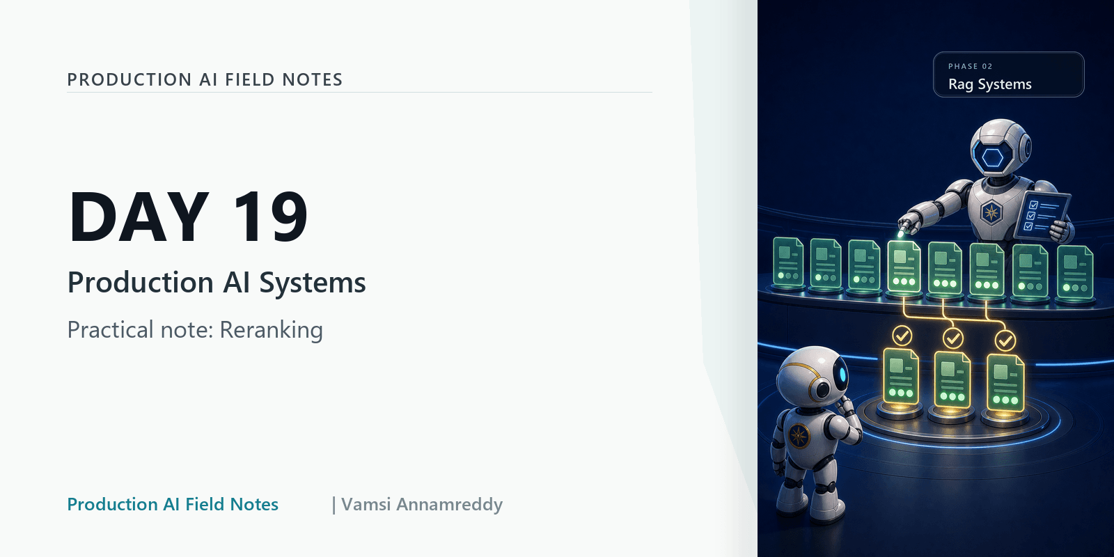 Day 19: Why reranking is where retrieval becomes useful
